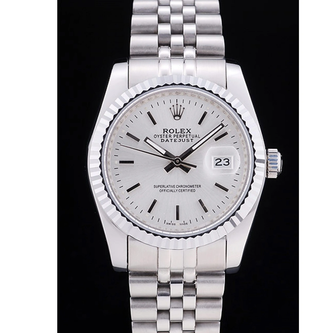 MiroTime 1015 Rolex Datejust Silver Dial Ribbed Bezel 7457